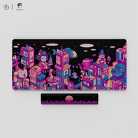Thekapco x Pixel Jeff | Neon Japan Deskmat & Wristrest