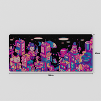 Thekapco x Pixel Jeff | Neon Japan Deskmat & Wristrest