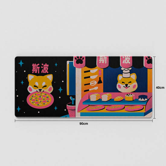 Thekapco x EduEly | Shiba Hut Deskmat / Wristrest