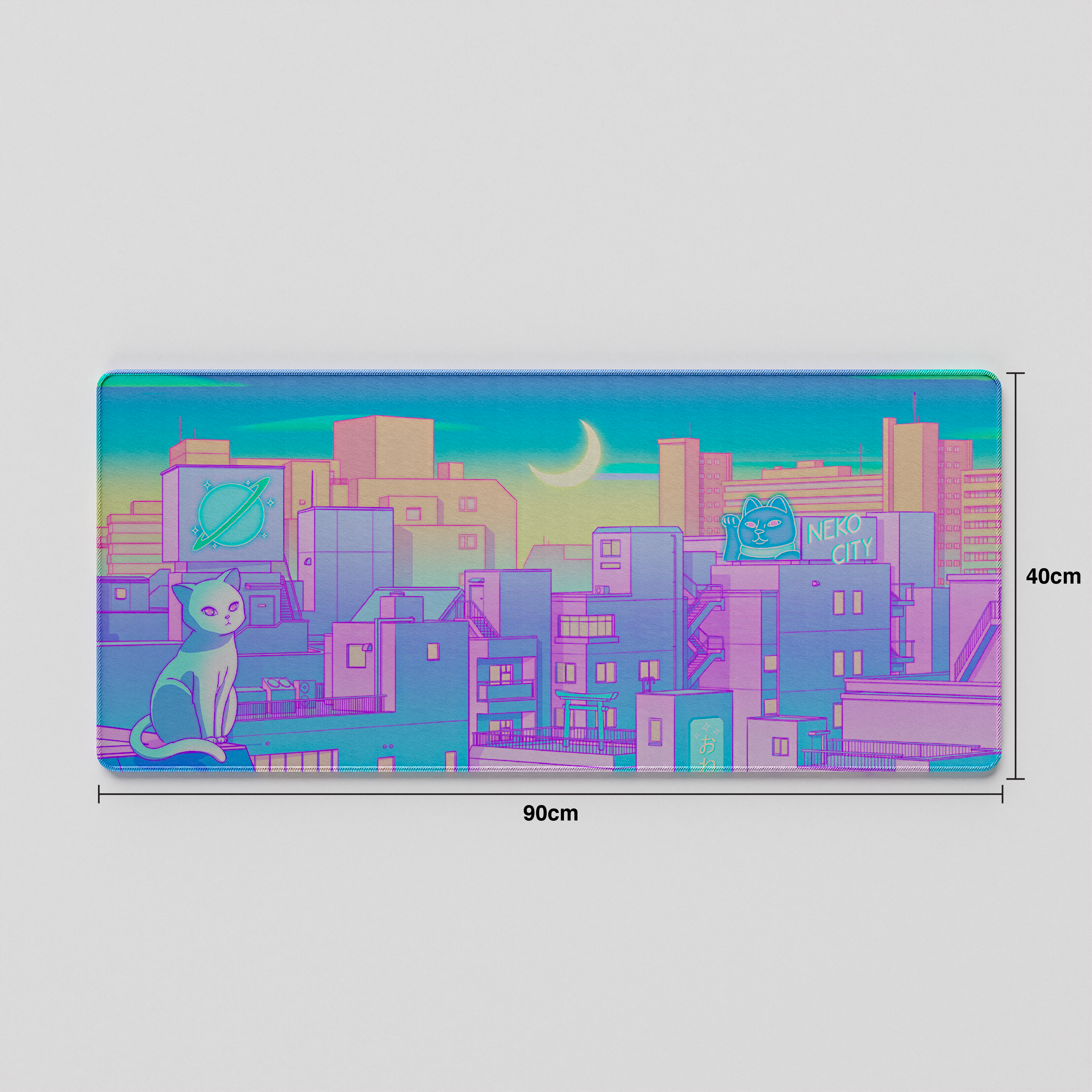 Thekapco x Elora | Moonlight City Deskmat & Wristrest