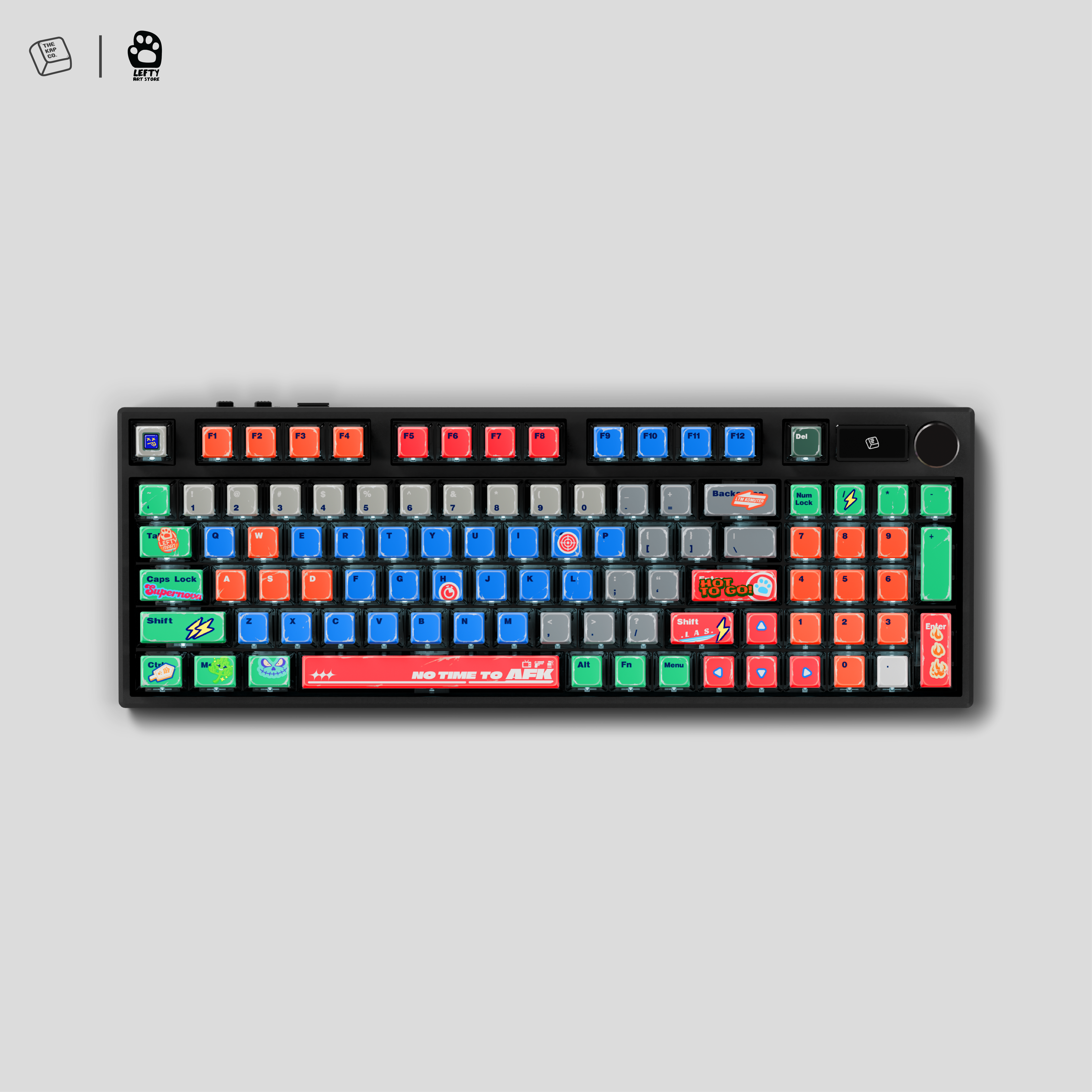 Thekapco x Lefty Art Store | No Time To AFK Keycap Set