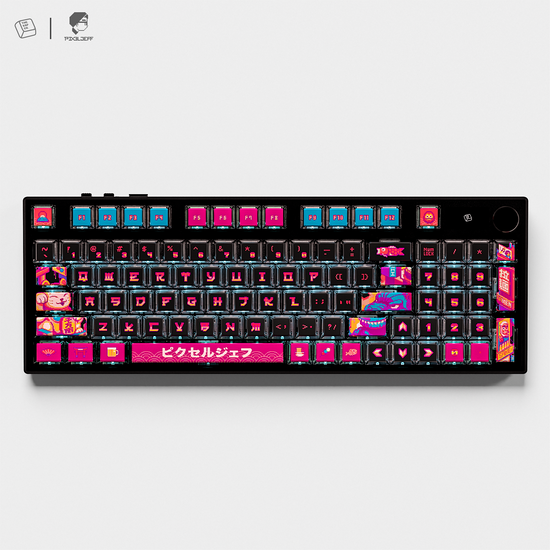 Thekapco x Pixel Jeff | Neon Japan Keycaps