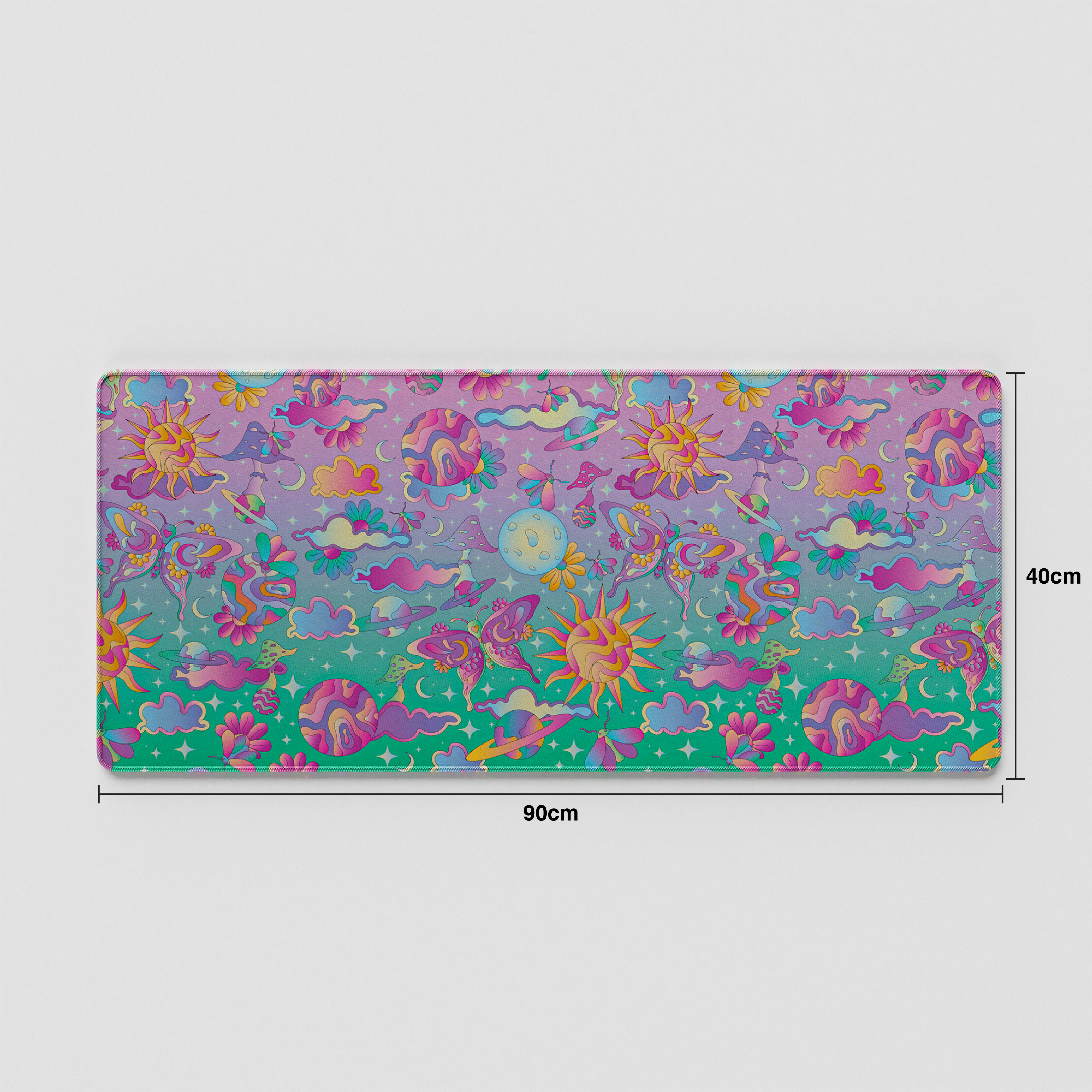 Thekapco x Kelsie Cosmic | Garden of Unearthly Delight Deskmat & Wristrest