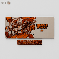 Thekapco x Vaunsarts | Doodle Party Deskmat & Wristrest
