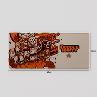 Thekapco x Vaunsarts | Doodle Party Deskmat / Wristrest