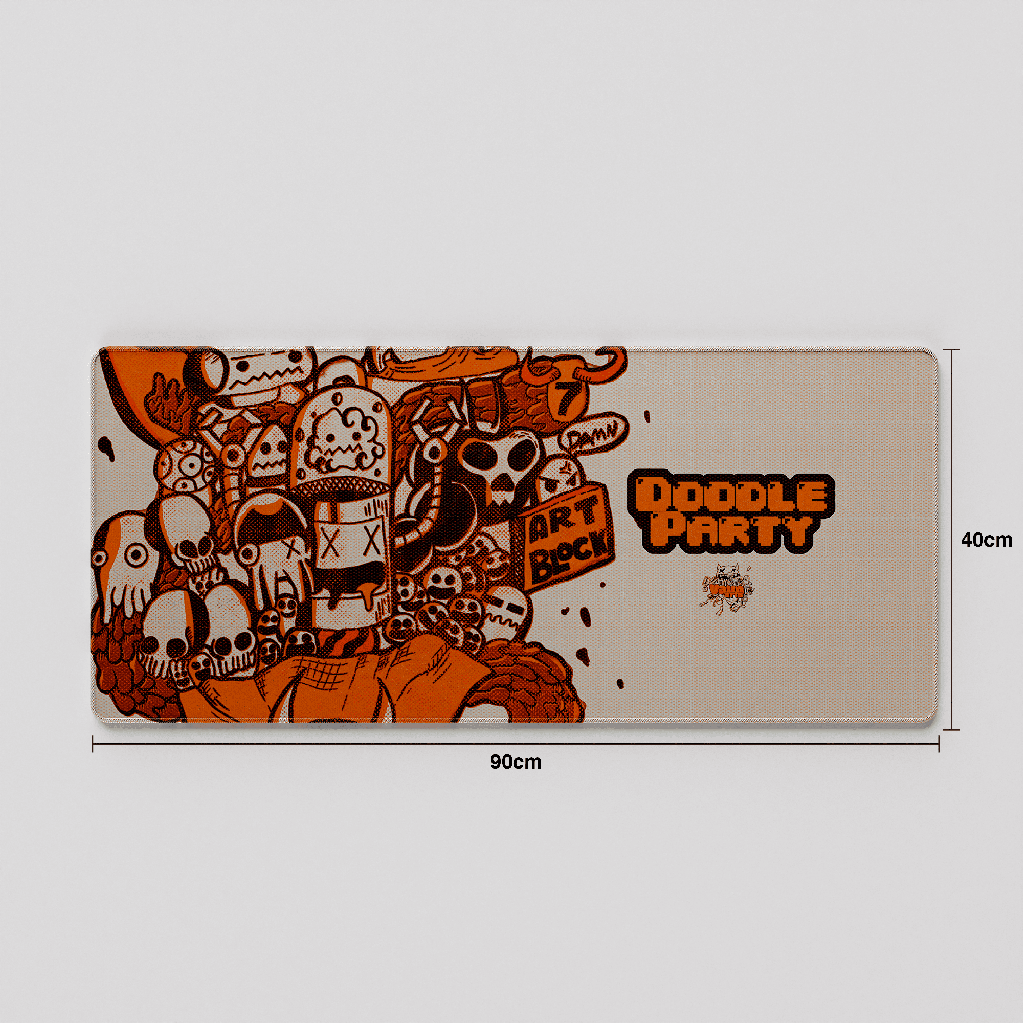 Thekapco x Vaunsarts | Doodle Party Deskmat / Wristrest