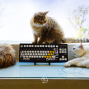 Thekapco x secondfloorneko | Black Catto Deskmat & Wristrest