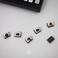 Thekapco x secondfloorneko | Black Catto Deskmat & Wristrest