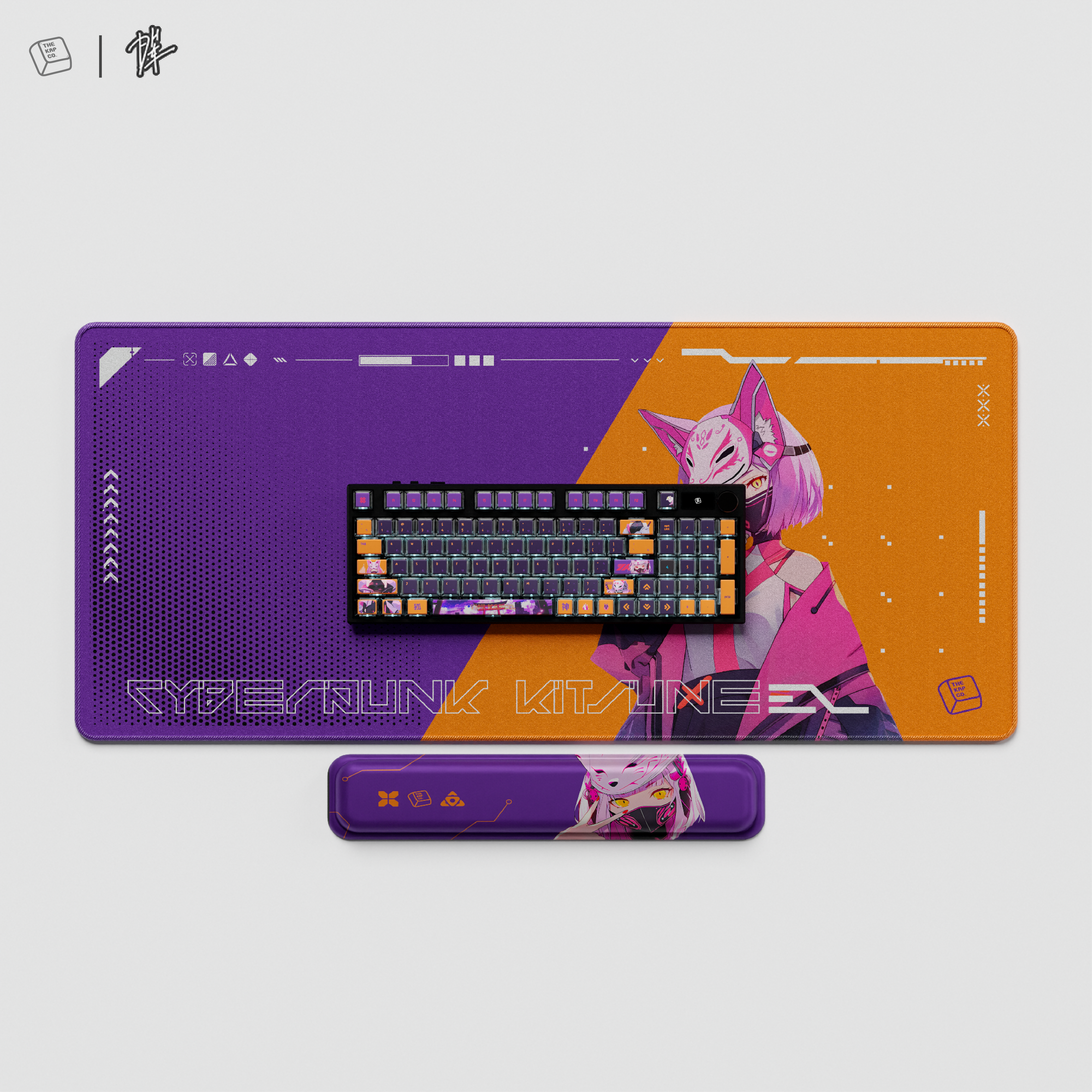Thekapco x Powdersea | Kitsune 3.0 Deskmat & Wristrest