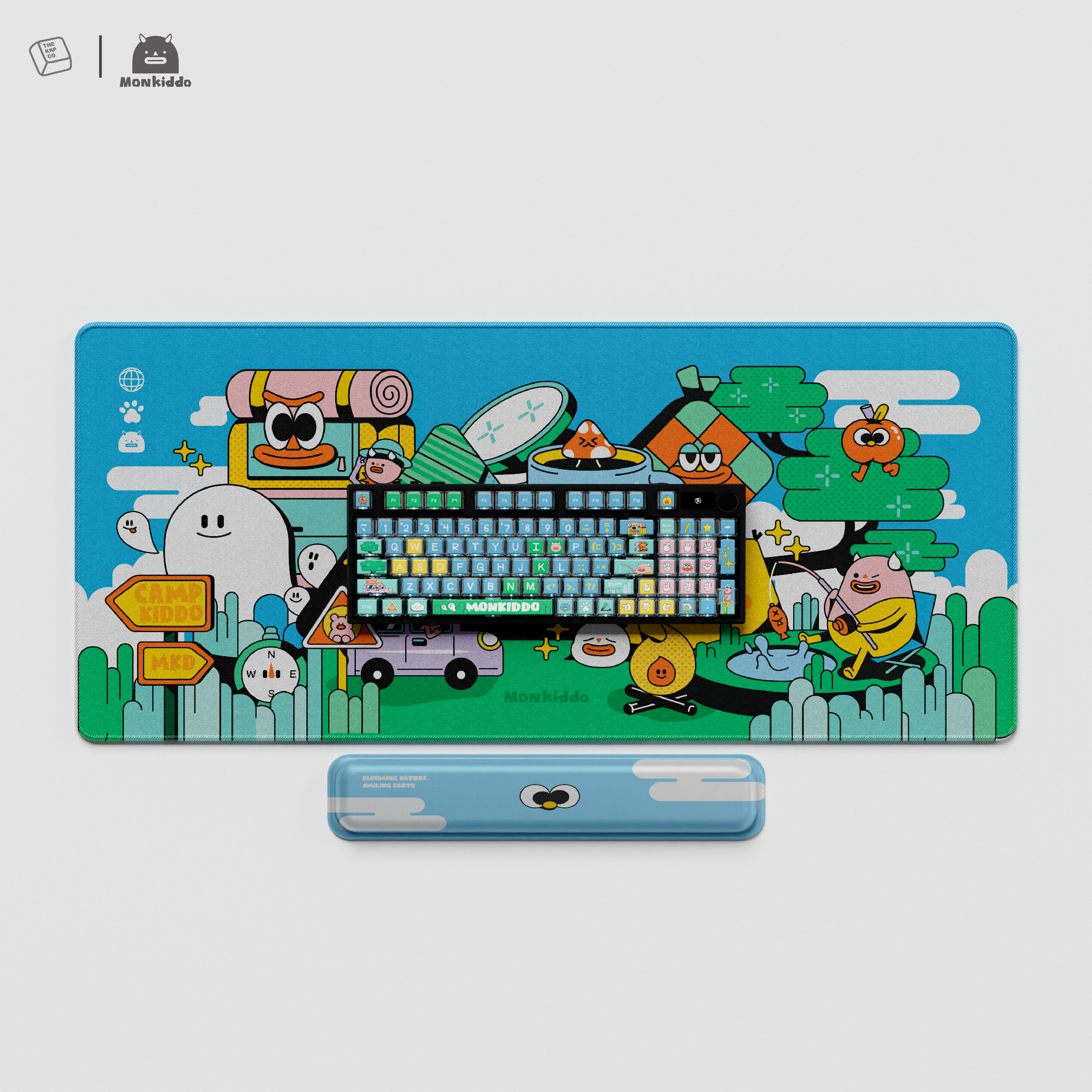Thekapco x Monkiddo | Campkiddo Deskmat & Wristrest