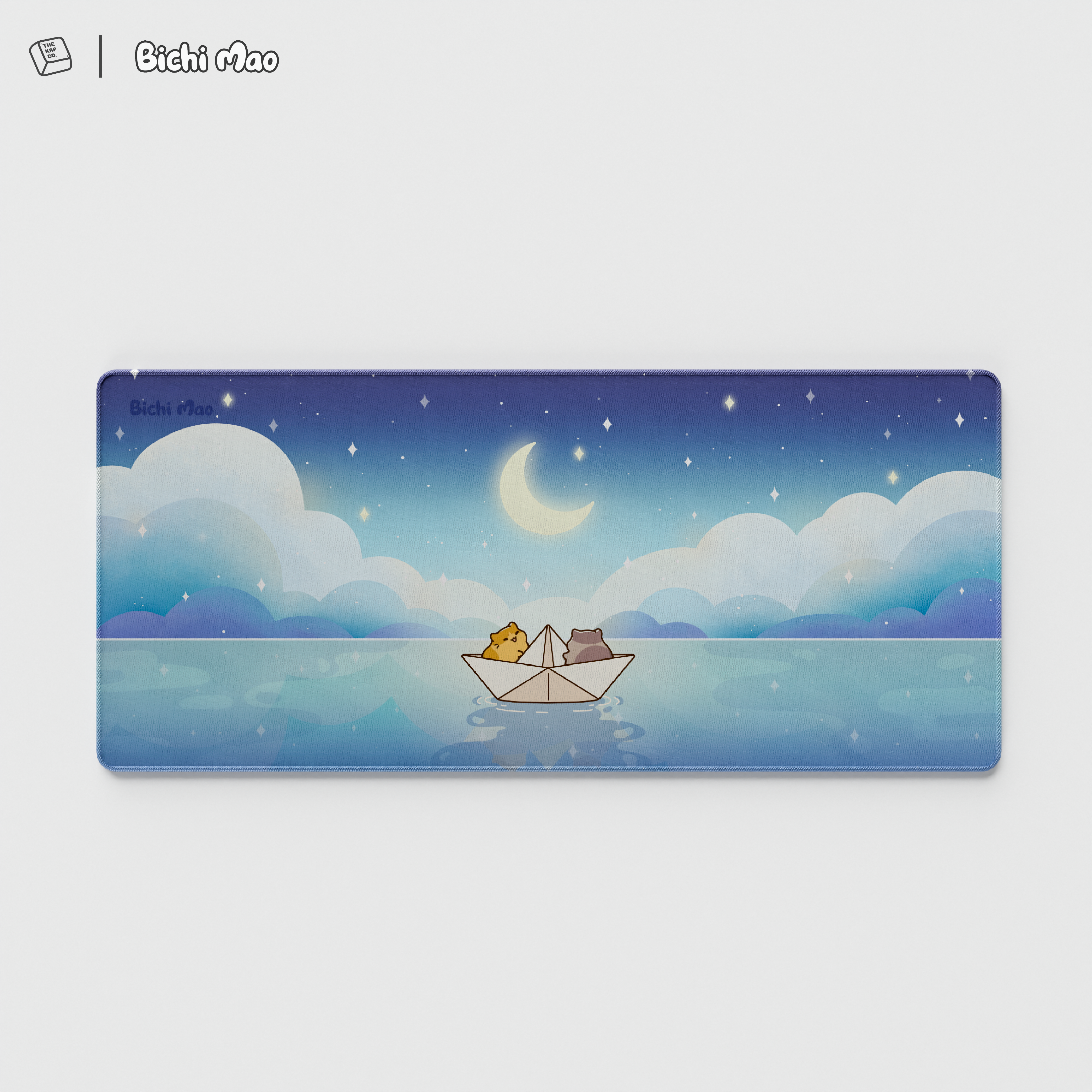 Thekapco x Bichi Mao | Moonlight Night Star Cat Deskmat