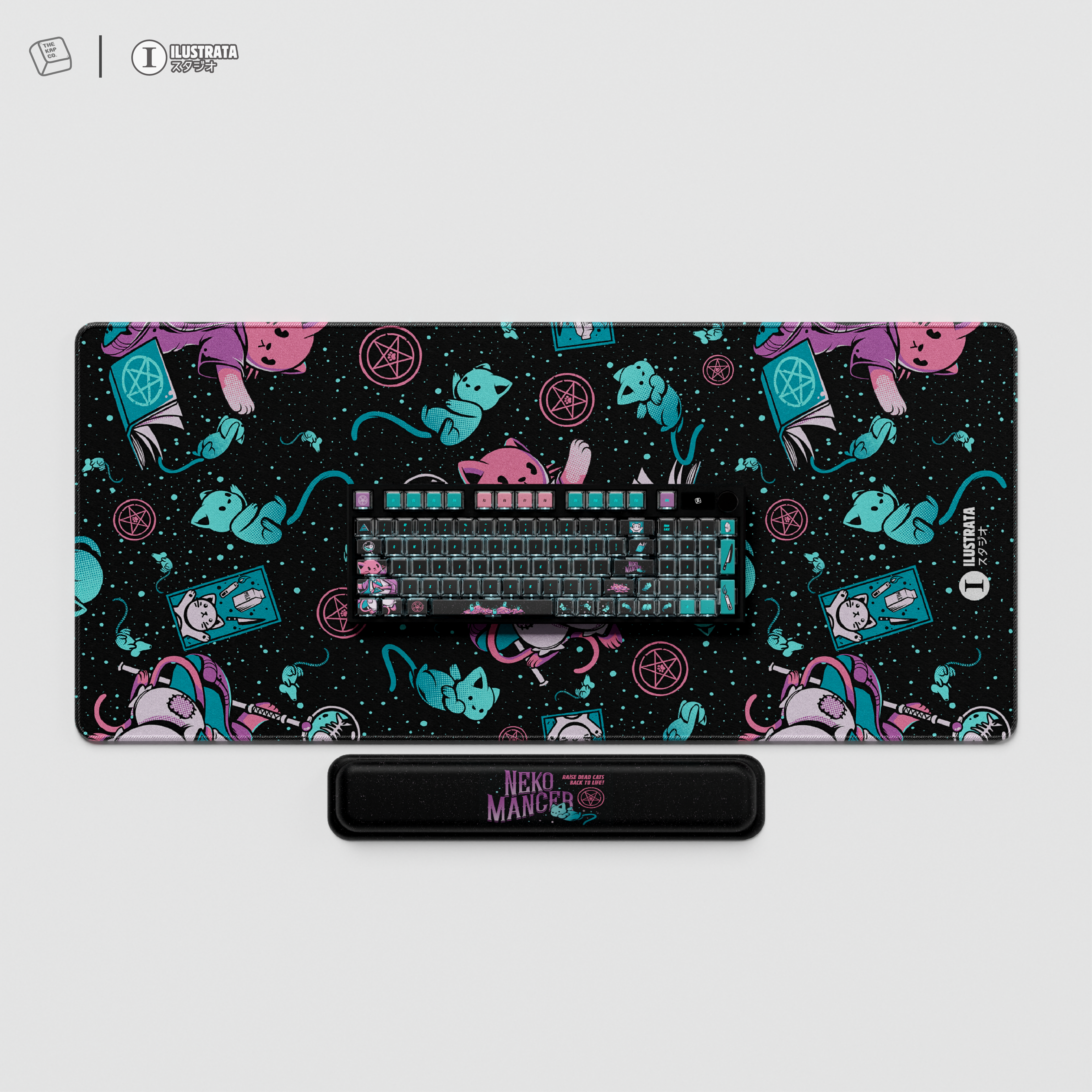 Thekapco x Ilustrata | Nekomancer Deskmat & Wristrest