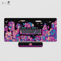 Thekapco x Pixel Jeff | Neon Japan Deskmat & Wristrest