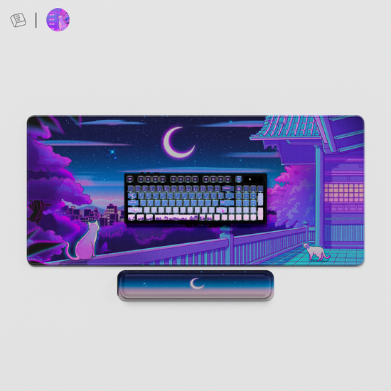 Thekapco x Elora | Night in the Neko City Deskmat