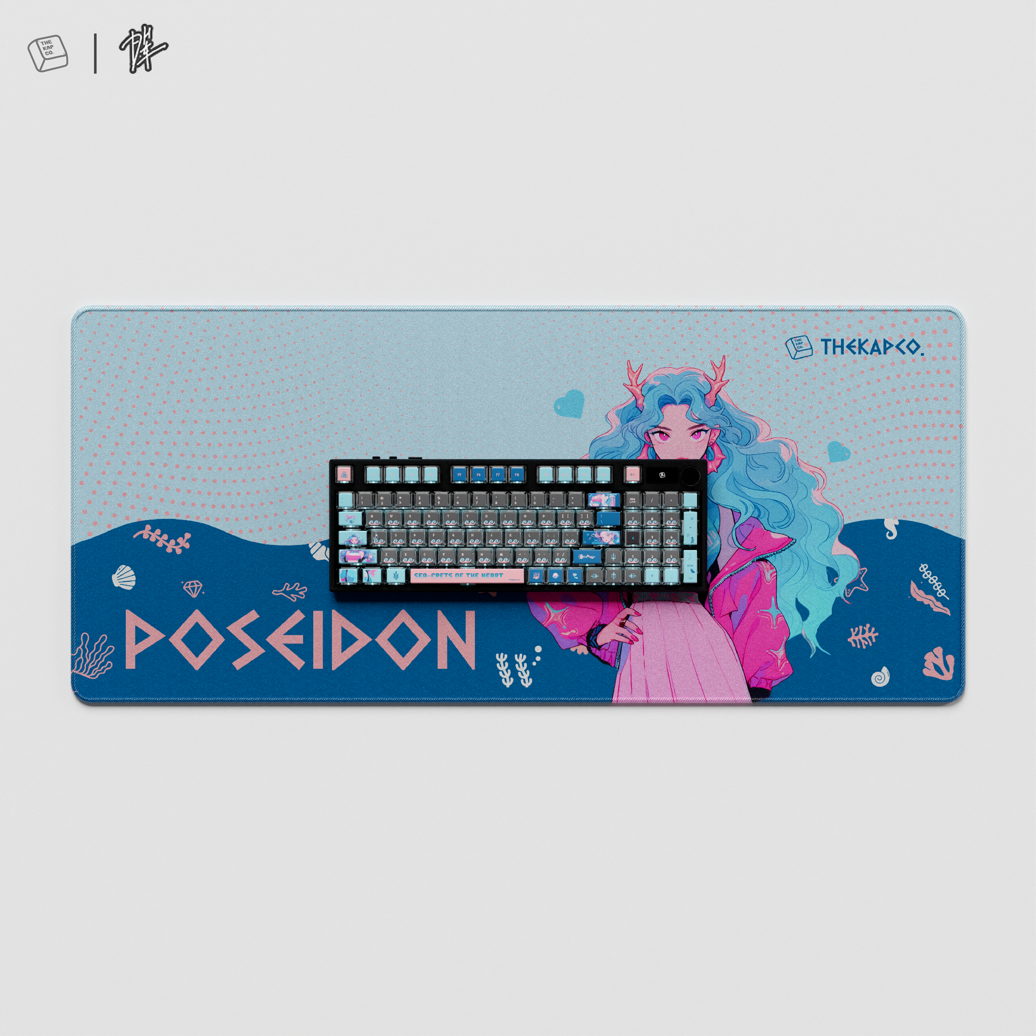Thekapco x Powdersea | Greekeys Poseidon Keycap Set