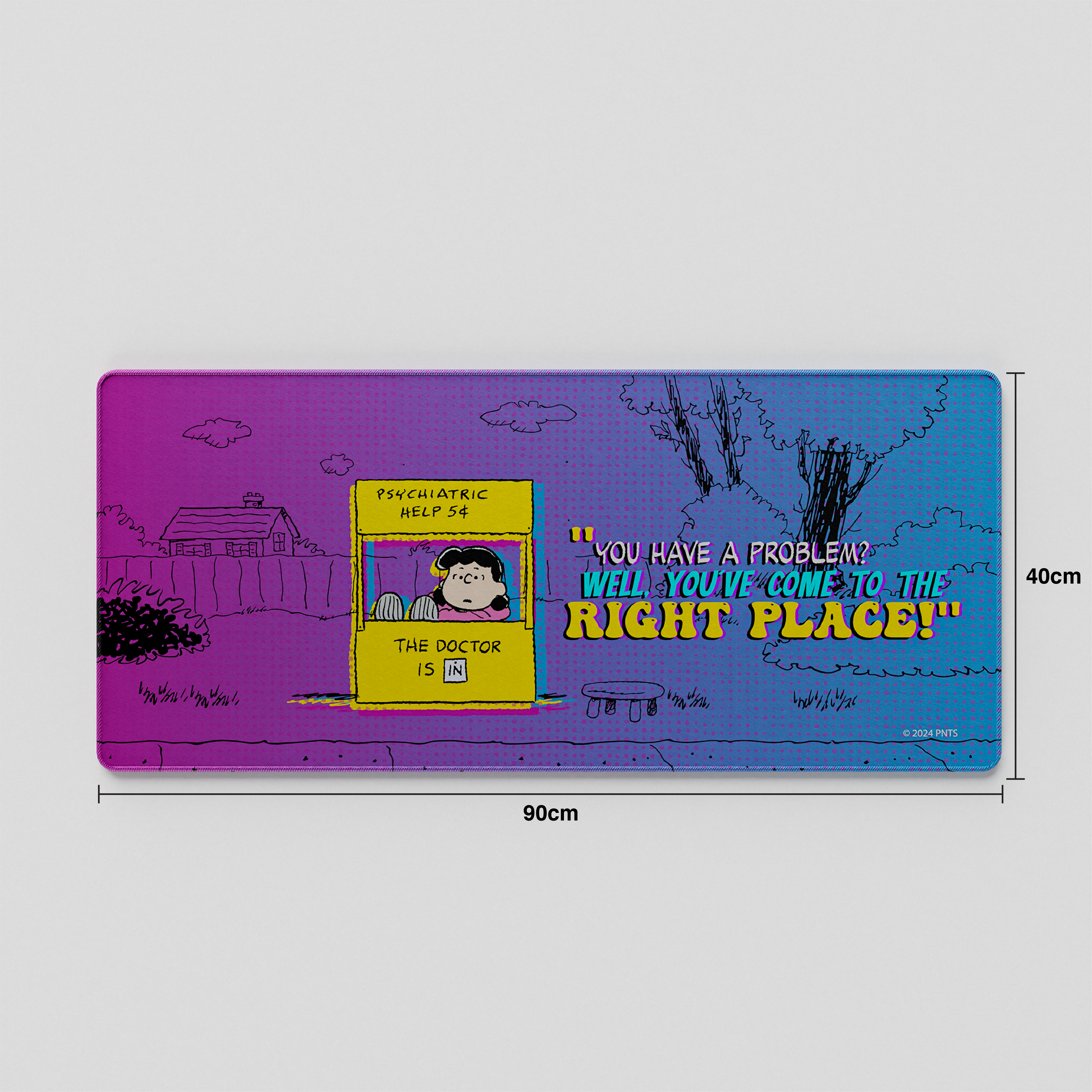 Thekapco x Peanuts | The Lucy Van Pelt Deskmat & Wristrest