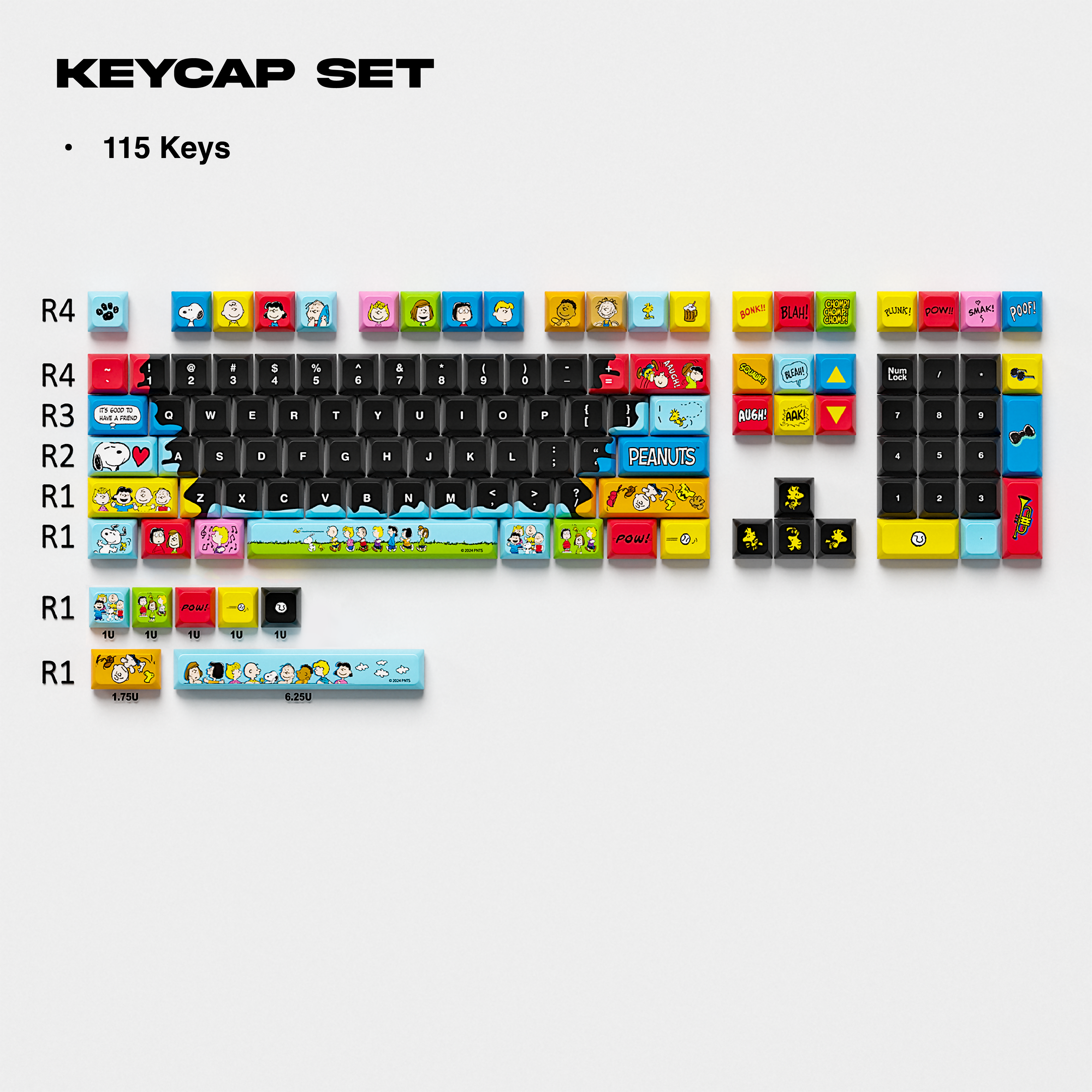 Thekapco x Peanuts | The Peanuts by Schulz Keycap Set