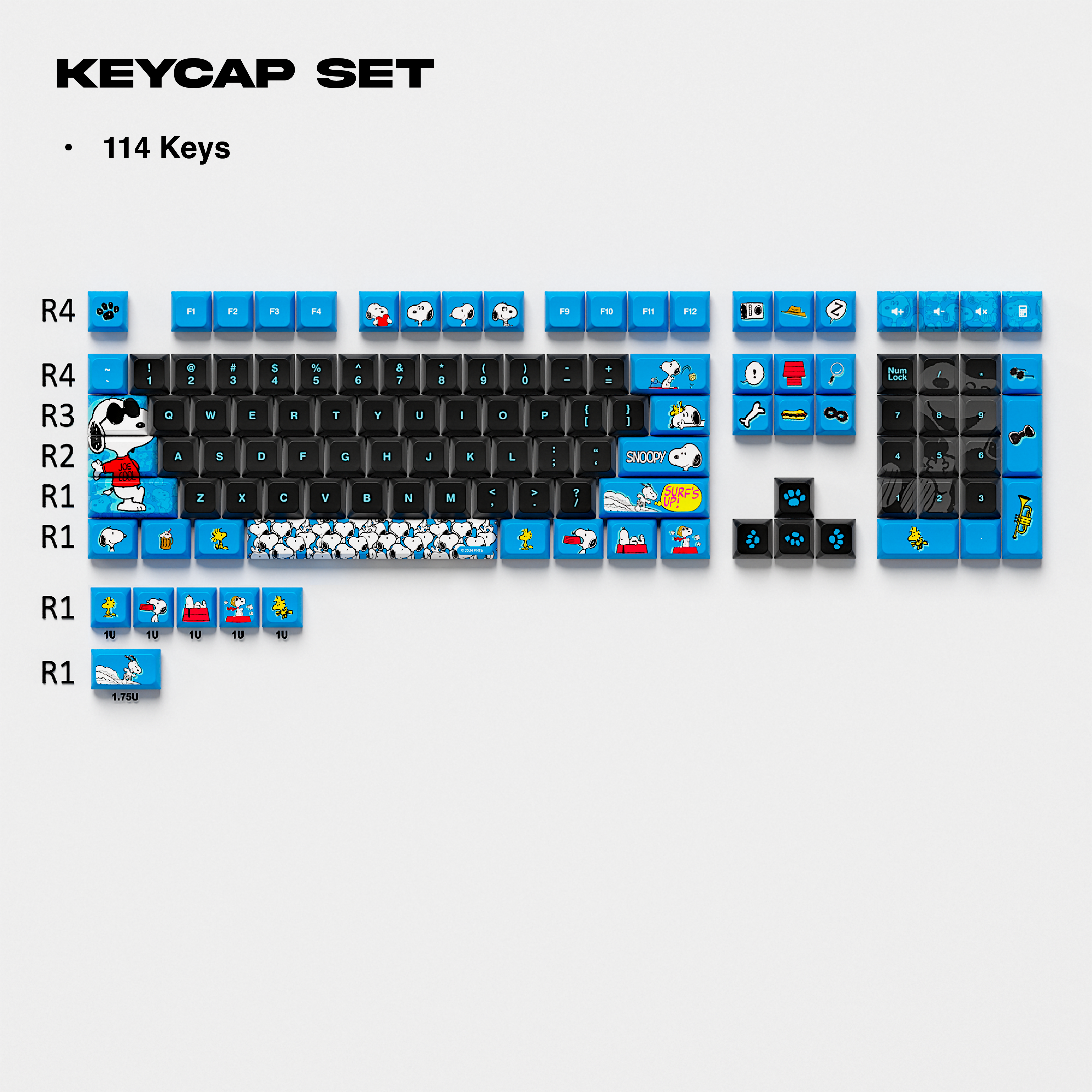 Thekapco x Peanuts | Snoopy Keycap Set
