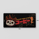 Thekapco x Ilustrata | Black Coffee Attack Deskmat & Wristrest