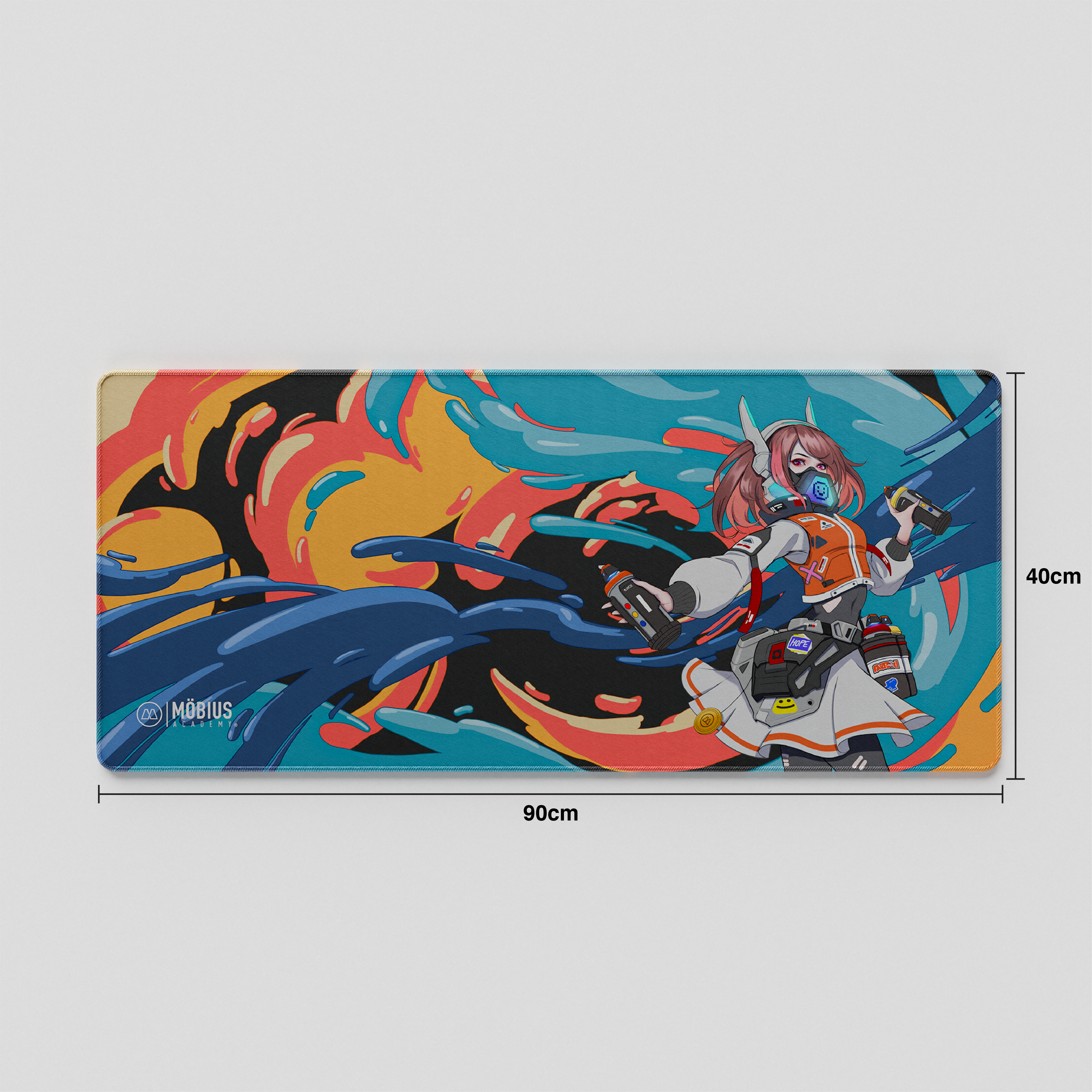 Thekapco x Mobius Academy | 燃 Resurgence Deskmat & Wristrest