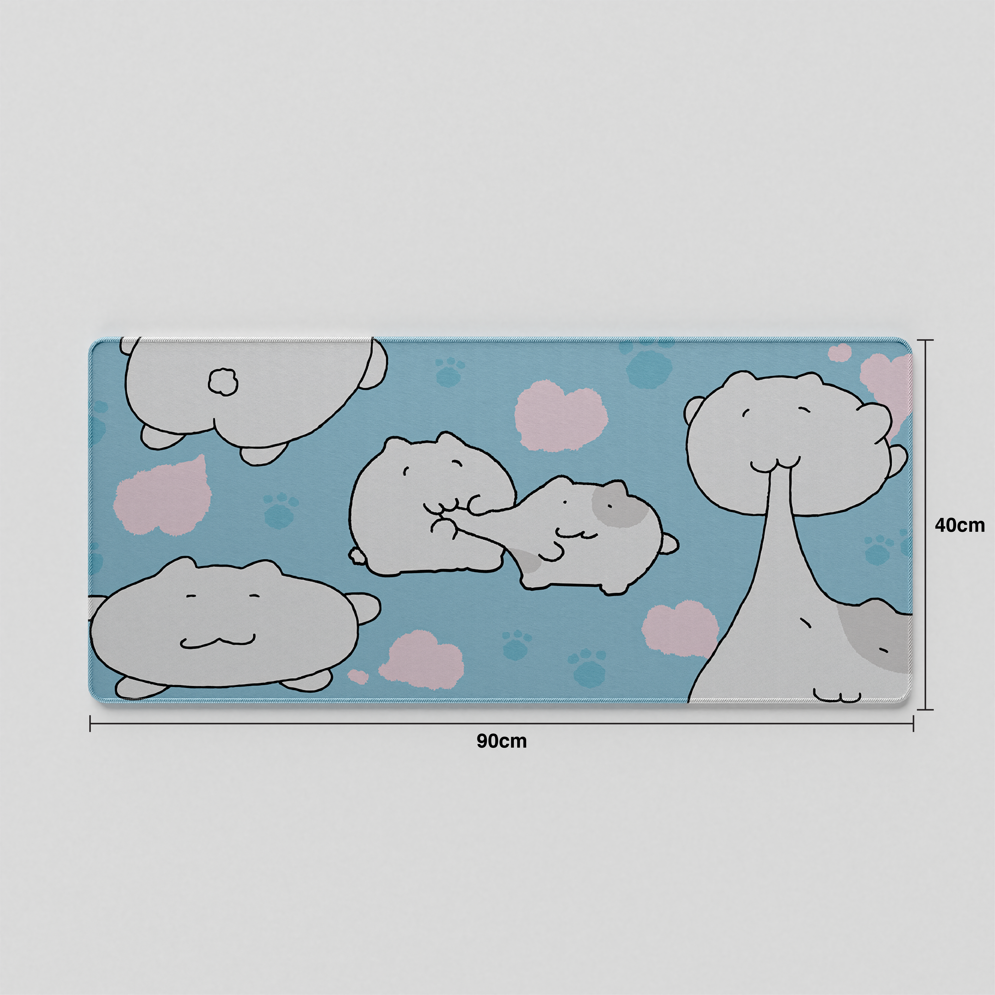 Thekapco x Meomonsters | Paw Paw Deskmat & Wristrest
