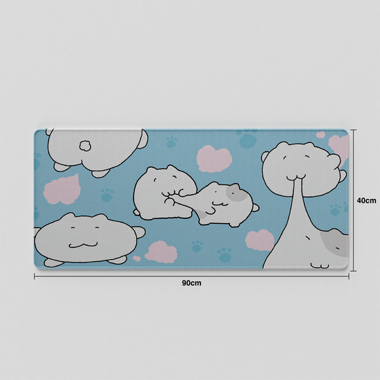 Thekapco x Meomonsters | Paw Paw Deskmat / Wristrest