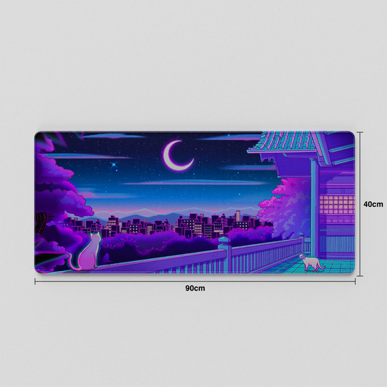 Thekapco x Elora | Night in the Neko City Deskmat