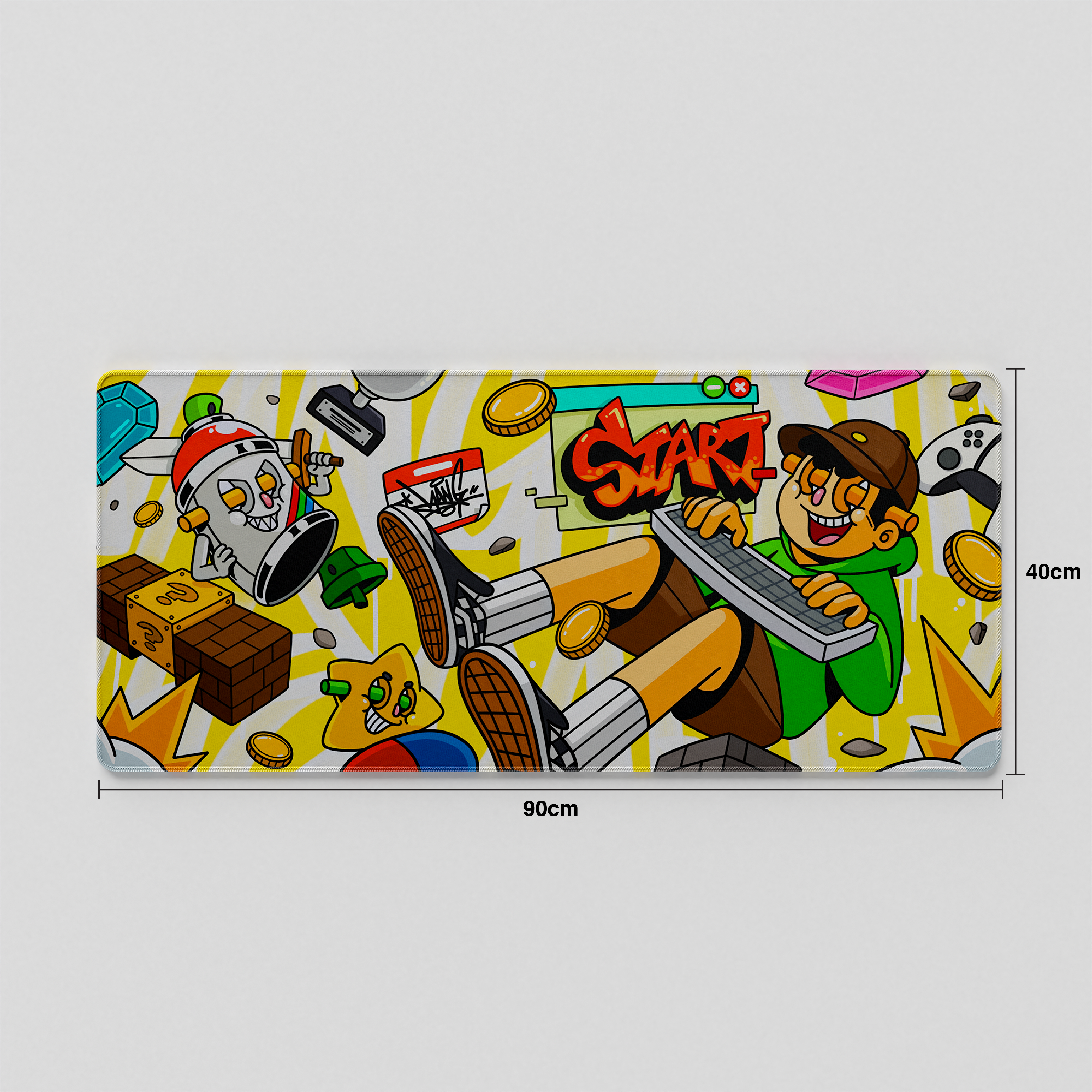 Thekapco x YANG | The Graffiti Deskmat & Wristrest