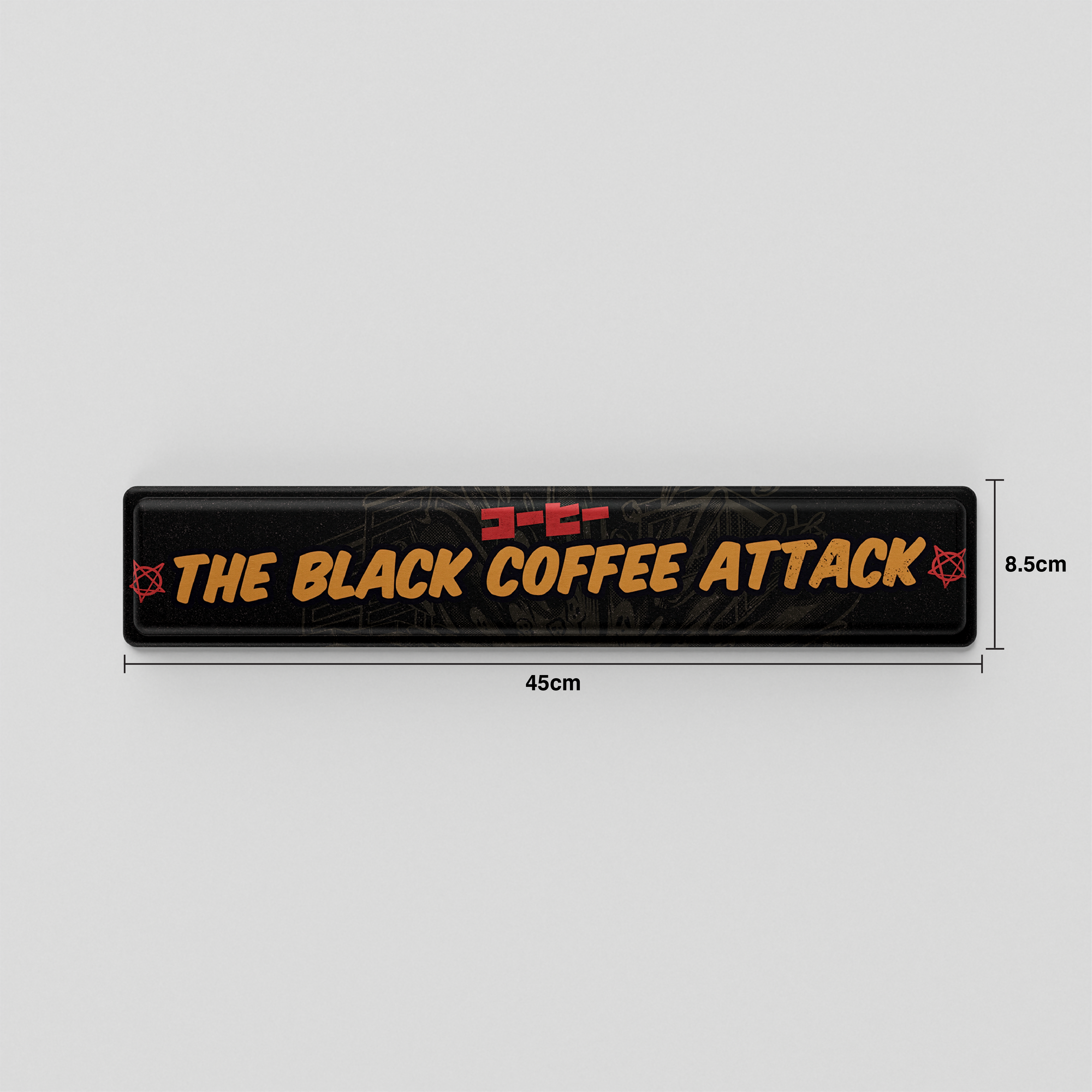 Thekapco x Ilustrata | Black Coffee Attack Deskmat / Wristrest
