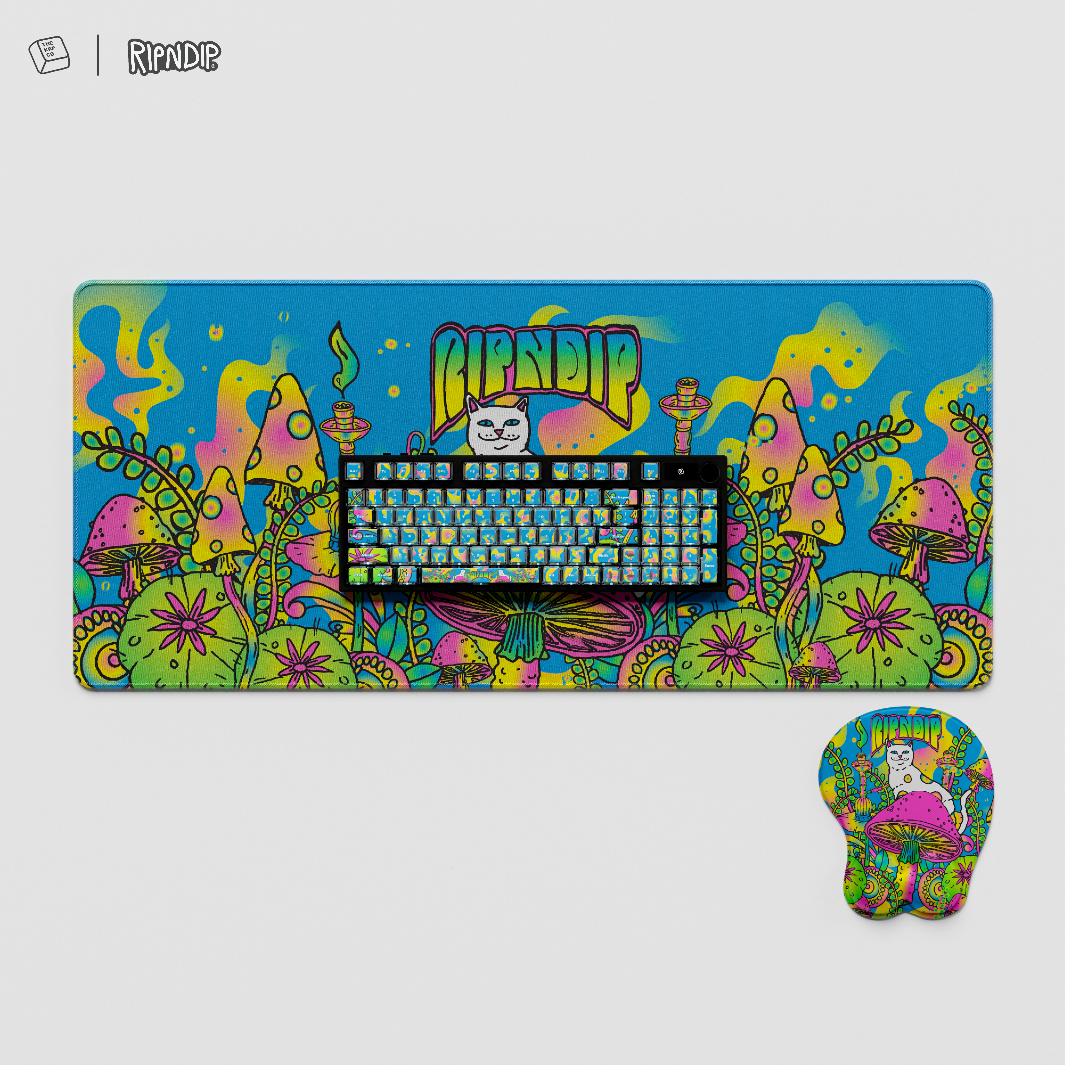 Thekapco x RipnDip | Psychedelic Deskmat & Wristrest