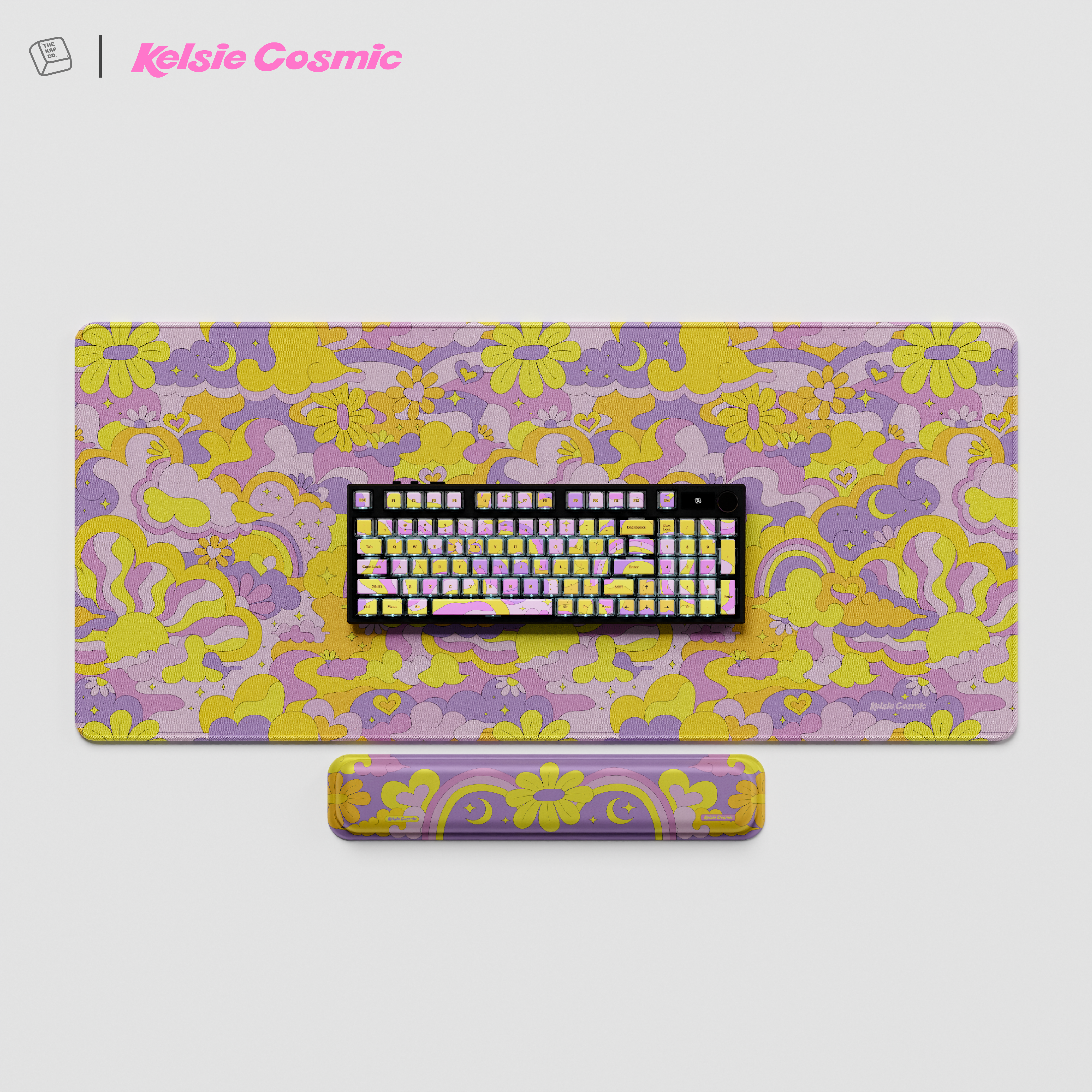 Thekapco x Kelsie Cosmic | Sunset Dream Deskmat & Wristrest
