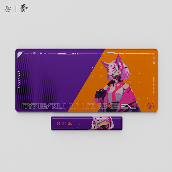 Thekapco x Powdersea | Kitsune 3.0 Deskmat / Wristrest