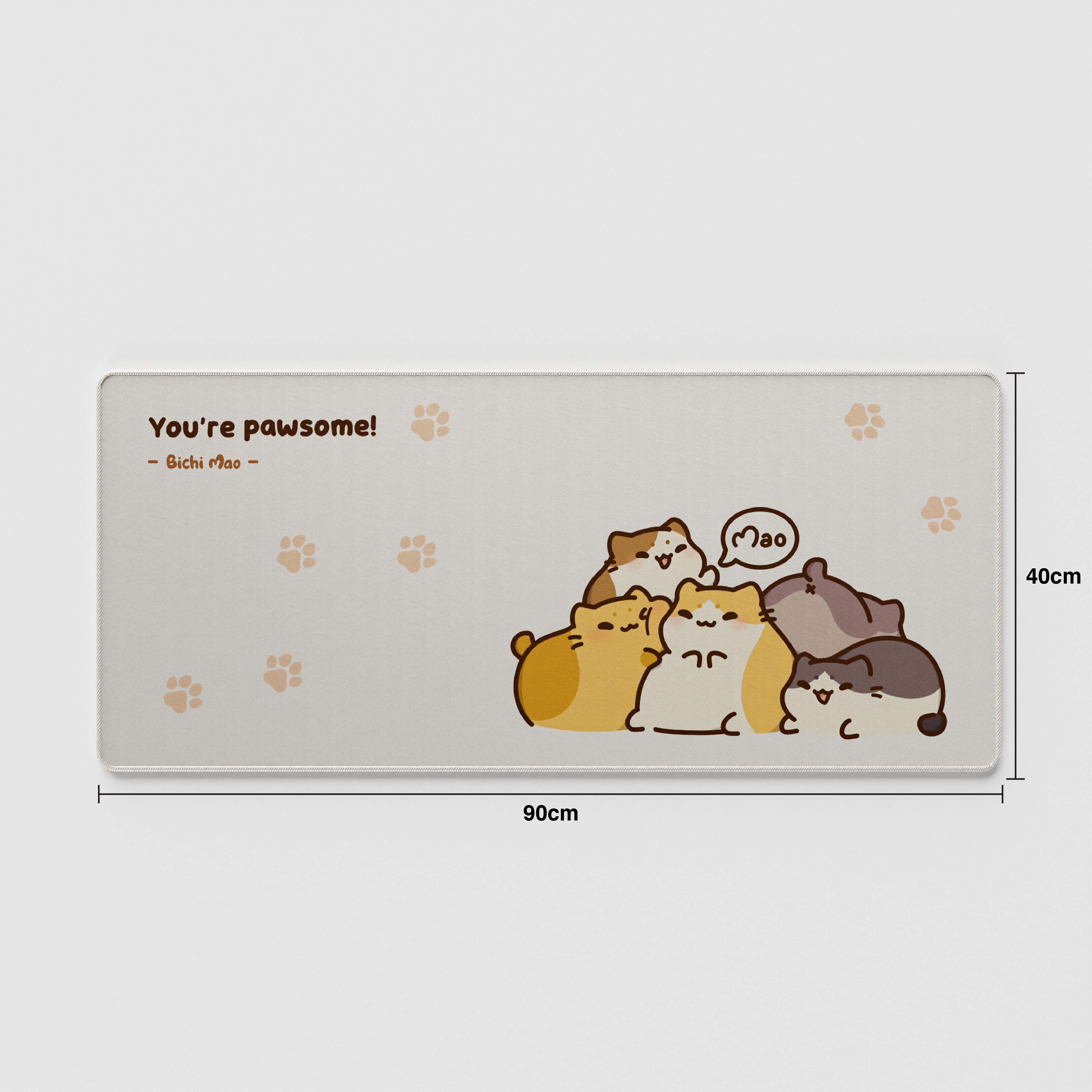 Thekapco x Bichi Mao | You're Pawsome Cat Deskmat