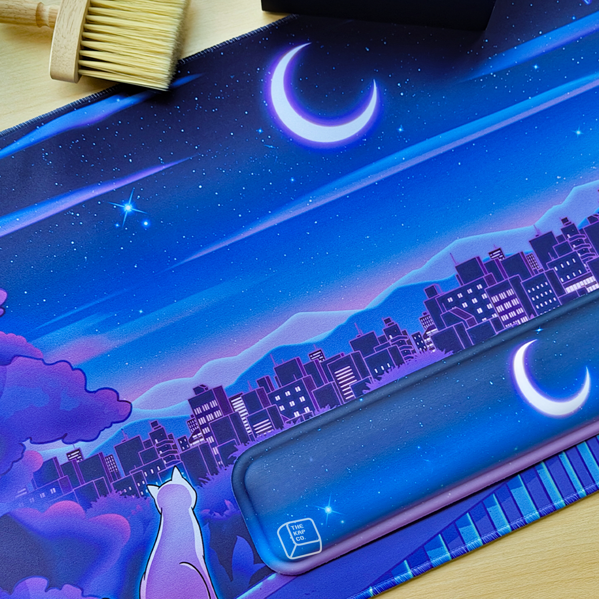 Thekapco x Elora | Night in the Neko City Deskmat & Wristrest