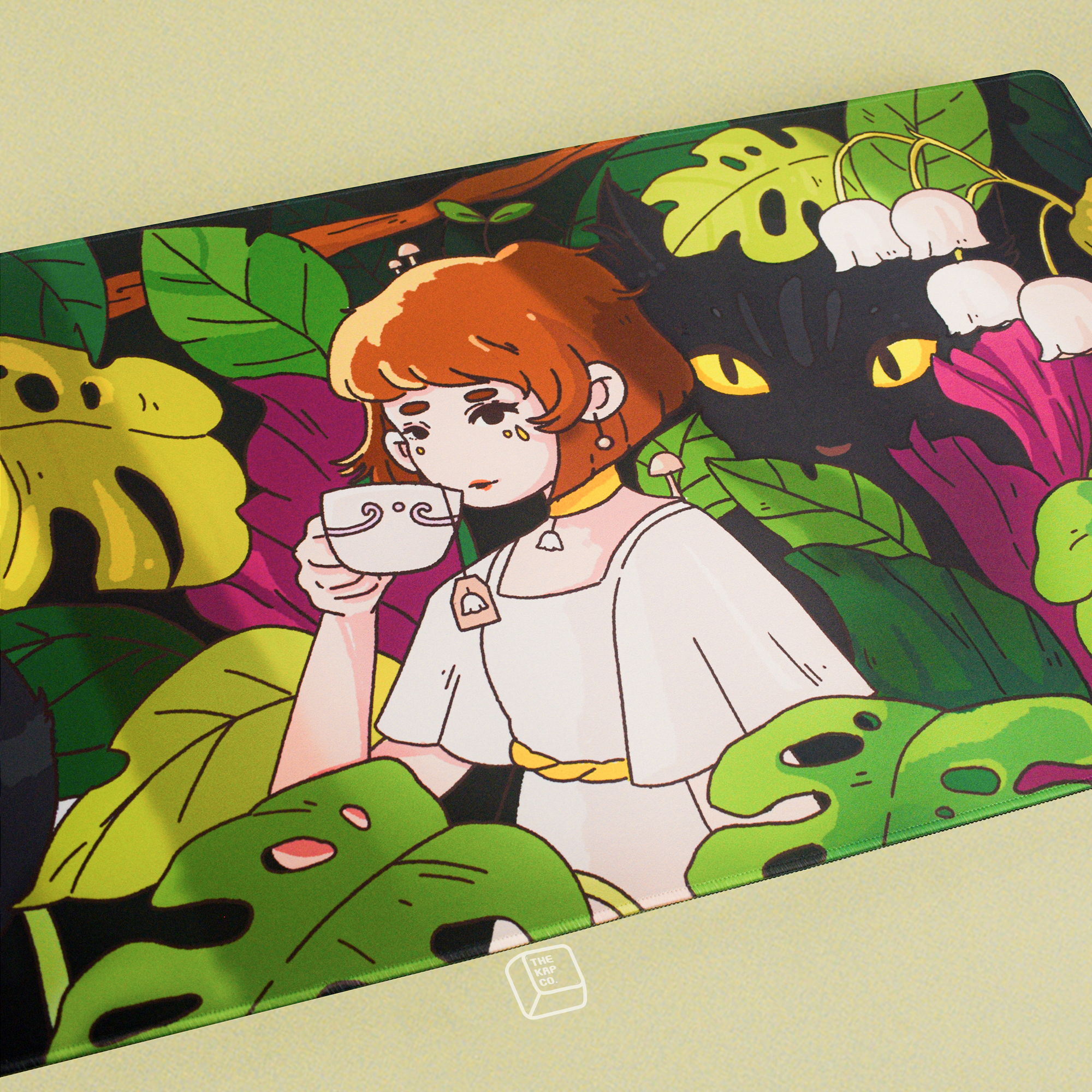 Thekapco x Senpao | Lily Garden Deskmat & Wristrest